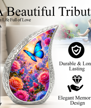 Butterfly Urn for Mom | Beautiful Butterfly Urn for Human Ashes