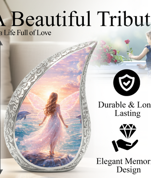 Guardian Angel Urn for Mom - Mermaid Cremation Urn For Adult Female