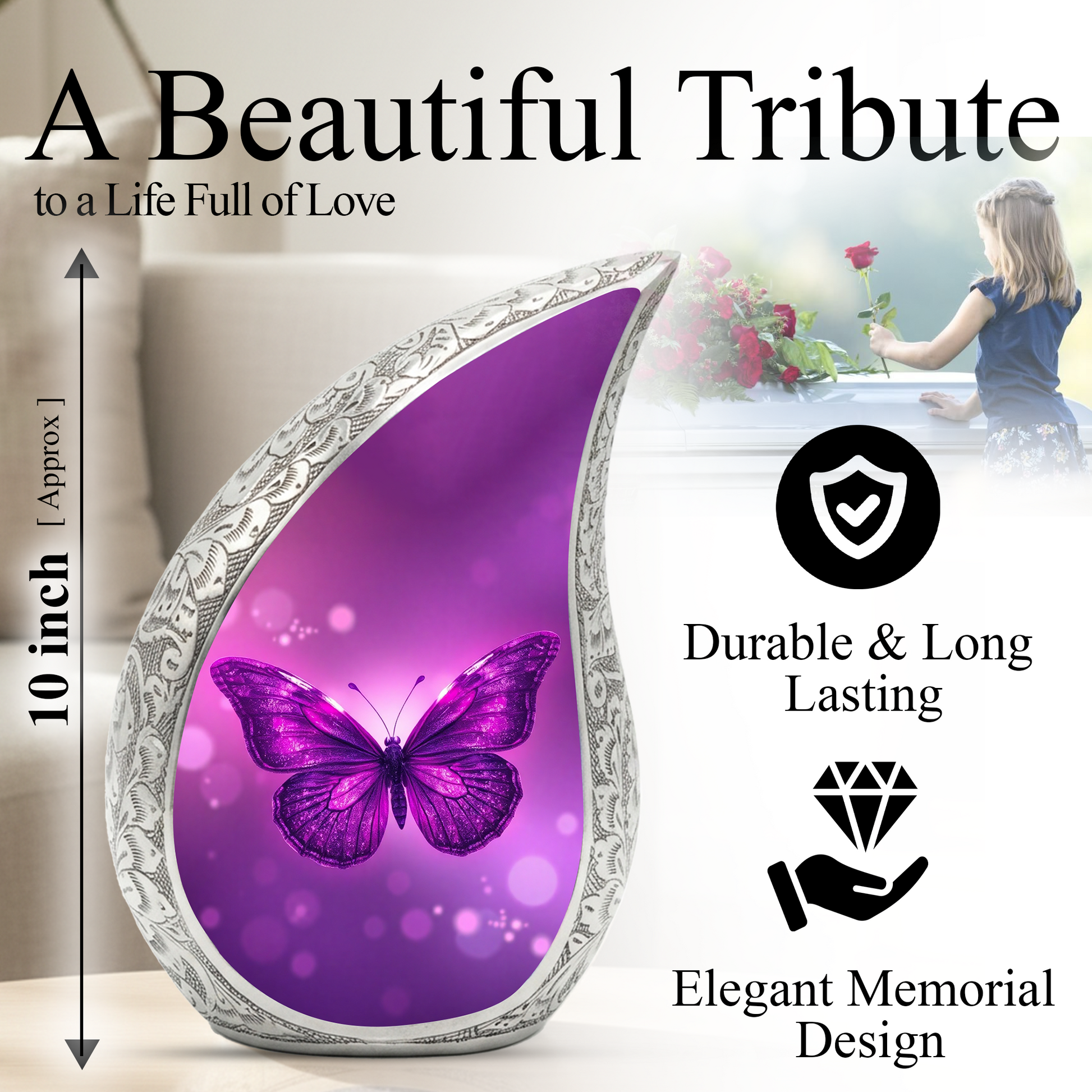 Butterfly Urn for Mom, Butterfly Urns for Human Ashes