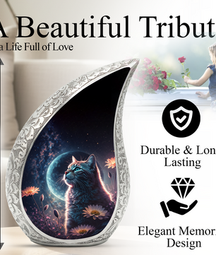 Personalized Cat Urn- Cremation Urn For Cat | Keepsake Urn For Ashes