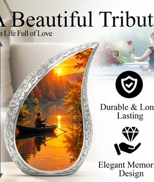 Fishing Urn for Human Ashes | Adult Cremation Urn for Dad, Mom & Loved Ones