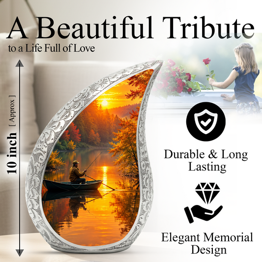 Fishing Urn for Human Ashes | Adult Cremation Urn for Dad, Mom & Loved Ones