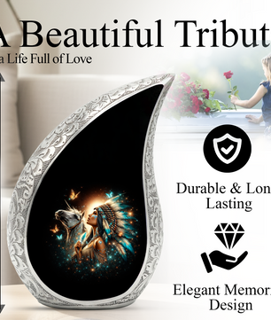 Native American Woman Cremation Urn for Mom & Women