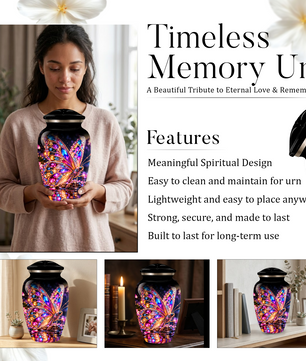 Personalized Adult Cremation Urn for Ashes, Jeweled Butterfly Memorial Urn, Custom Butterfly Urn