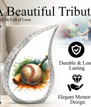 Baseball Urn for Dad, Adult Cremation Urn for Human Ashes