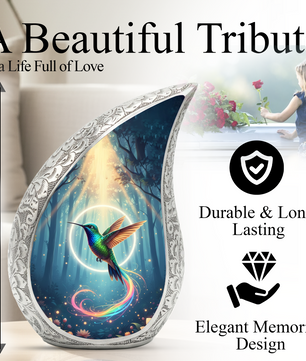 Hummingbird Urn for Mom | Personalized Memorial Urn | Adult Cremation Urn for Ashes