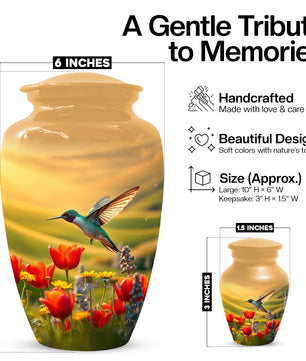 Hummingbird Urn for Mom – Custom Floral Cremation Urns for Ashes