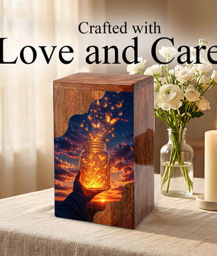 Butterfly Urn for Ashes, Wooden Cremation Urn, Butterfly Urns for Human Ashes