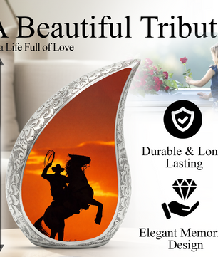Cowboy Urn for Dad, Personalized Western Memorial