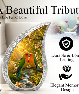 Lovebirds Adult Urn for Human Ashes – Memorial Adult Cremation Urn