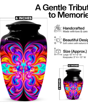 Abstract Colorful Cremation Urns for Ashes – Custom Adult Memorial Urn