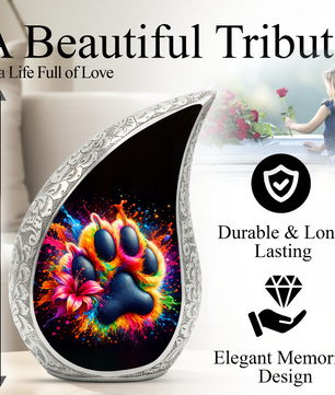 Paw Print Adult Urn for Human Ashes – Premium Paw Cremation Urn