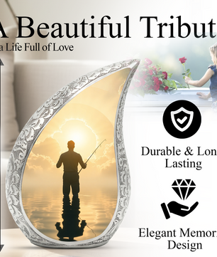 Fishing Gone Fishing Urn for Dad, Fishing Urns for Human Ashes