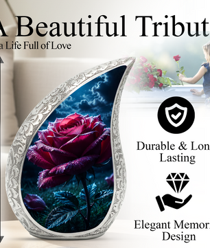 Rose Urn for Mom Ashes | Beautiful Rose Cremation Urn for Women, Mother, Sister, Daughter