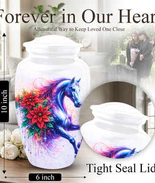 Horse Urn for Mom, Beautiful Cremation Large Urn for Women