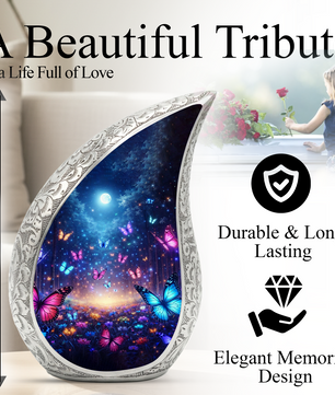 Personalized Butterfly Urn for Mom – Butterfly Urn for Ashes | Beautiful Cremation Urn for Women & Memorial Keepsake