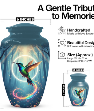 Personalized Hummingbird Urn for Mom | Custom Cremation Urn