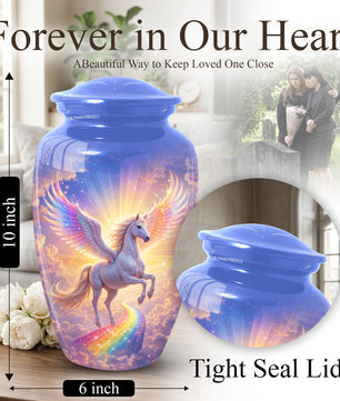 Pegasus Urn for Mom, Angel Horse Memorial Large Urn| Adult Female Cremation Urn