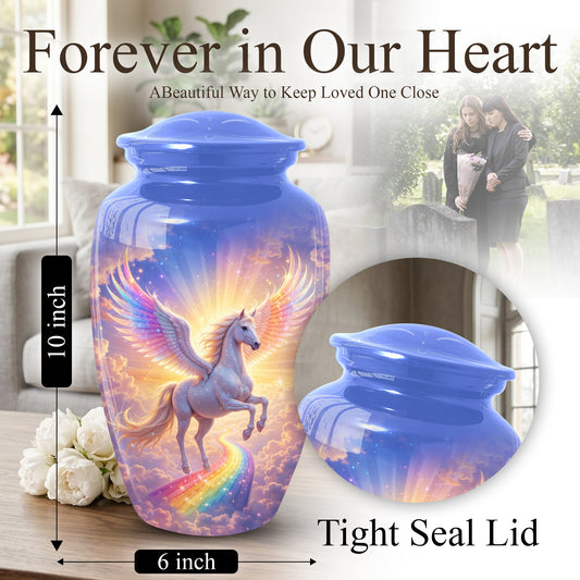 Pegasus Urn for Mom, Angel Horse Memorial Large Urn| Adult Female Cremation Urn