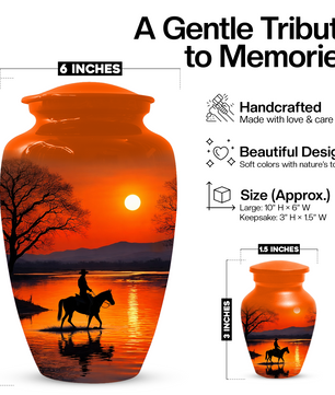 Cowboy Urn for Ashes | Western Cremation Urn for Dad