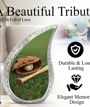 Personalized Baseball Urn for Dad | Keepsake Memorial Urn for Father
