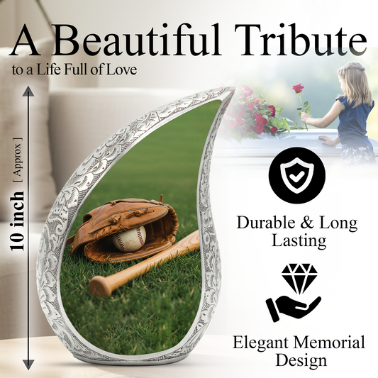 Personalized Baseball Urn for Dad | Keepsake Memorial Urn for Father