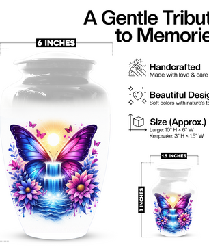 Butterfly Urn for Ashes | Custom Butterfly Cremation Urn for Human Ashes