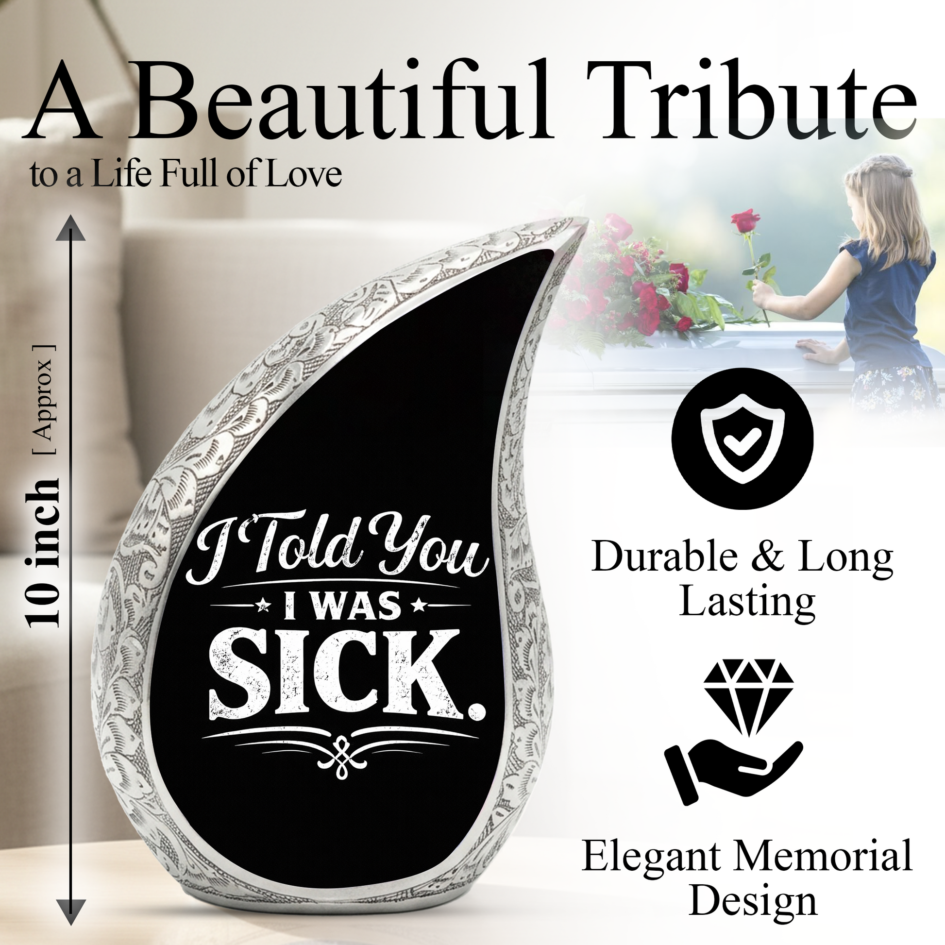 Funny Adult Cremation Urn for Ashes | Humorous Adult Urn for Human Ashes