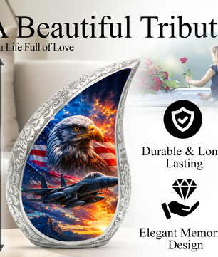 Eagle Urn for Human Ashes | Patriotic Adult Cremation Urn | Eagle Memorial Urn for Adult Ashes, Men & Women