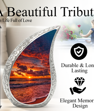 Ocean Sunset Adult Urn for Human Ashes – Premium Ocean Sunset Cremation Urn