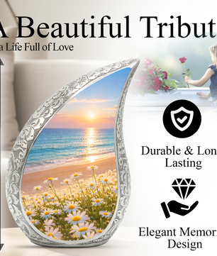 Sunflower Beach Adult Urn for Human Ashes – Premium Beach Cremation Urn