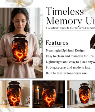 Personalized Horse Cremation Urn for Ashes, Fiery Horse Memorial Urn, Custom Equine Urn