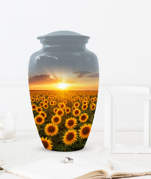 Sunflower Urn for Ashes, Custom Cremation Urn, Memorial Urn for Mom