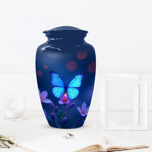 Blue Butterfly Urn for Human Ashes | Blue Butterfly Cremation Urn