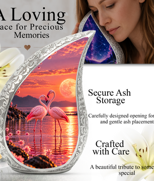 Flamingo Cremation Urn for Ashes, Flamingo Memorial Urn, Pink Flamingo Adult Urn, Bird Cremation Urn