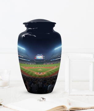 Baseball Stadium Adult Urn for Human Ashes | Personalized Baseball Cremation Urn for Men & Dad