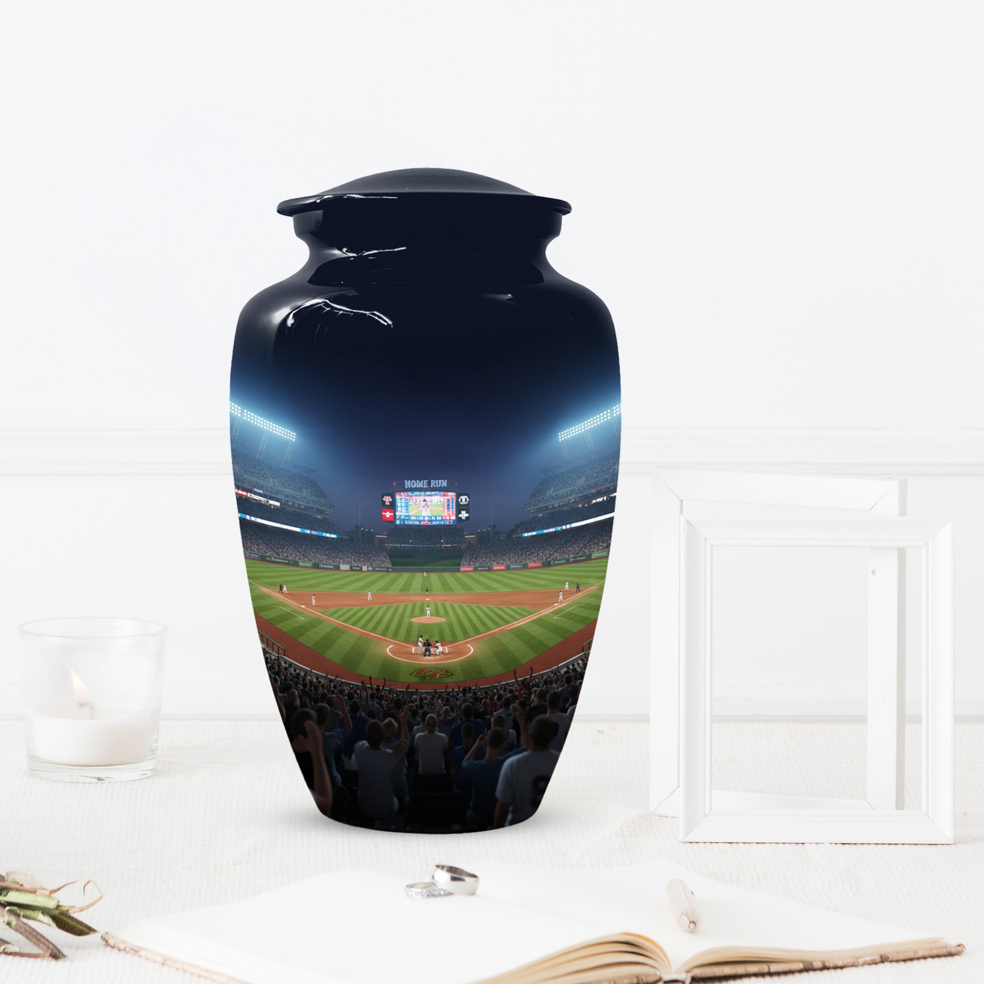 Baseball Stadium Adult Urn for Human Ashes | Personalized Baseball Cremation Urn for Men & Dad