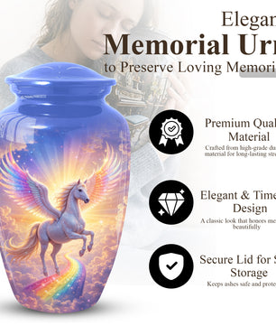 Pegasus Urn for Mom, Angel Horse Memorial Large Urn| Adult Female Cremation Urn