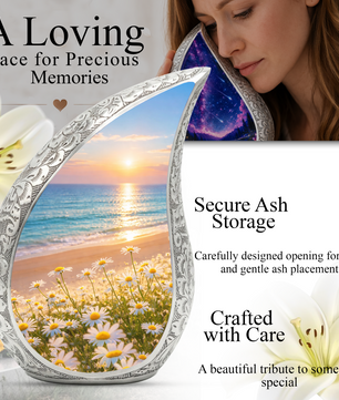 Sunflower Beach Adult Urn for Human Ashes – Premium Beach Cremation Urn