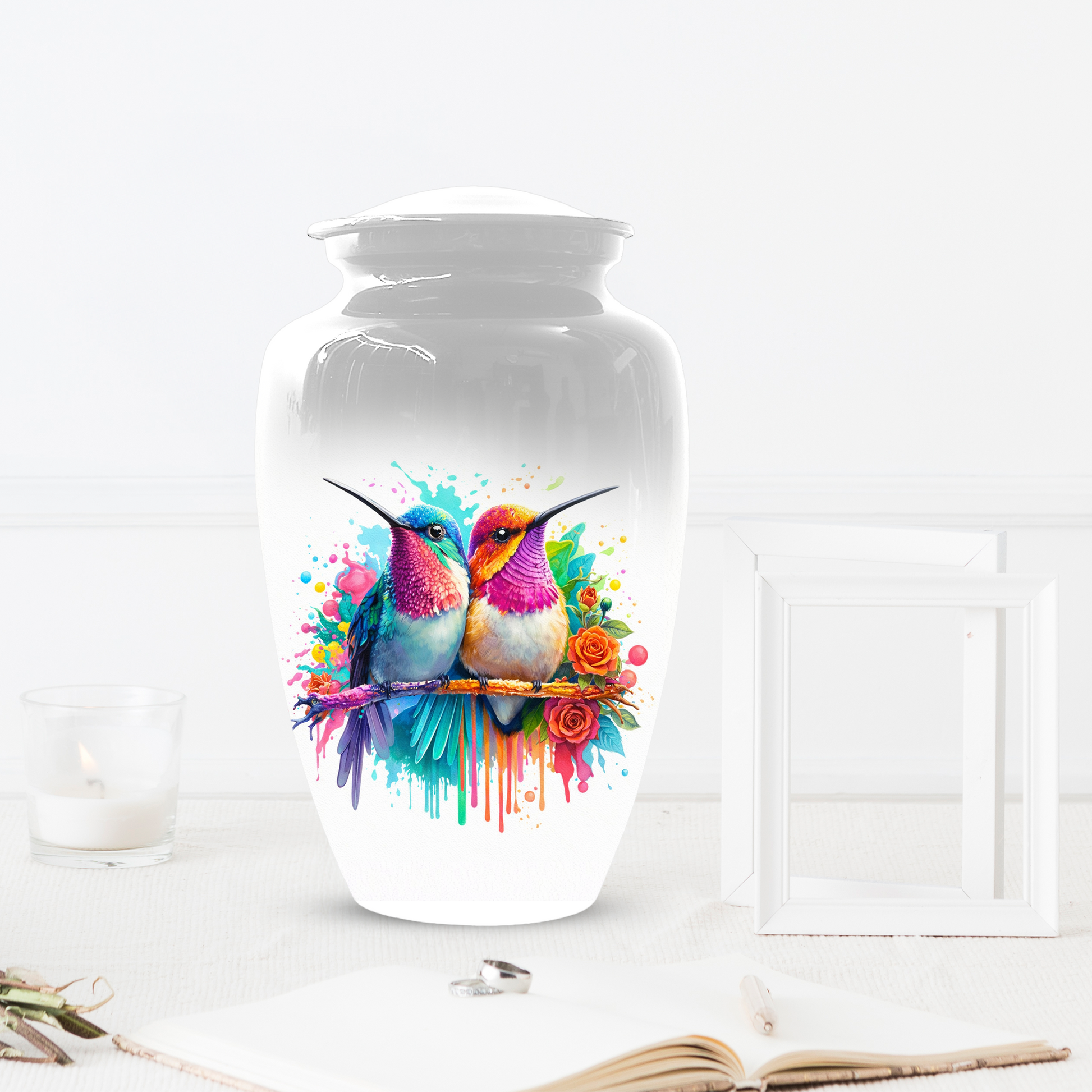Personalized Hummingbird Cremation Urn for Human Ashes | Custom Urn for Mom