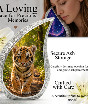 Tiger Urn for Adult Ashes | Majestic Adult Cremation Urn for Human Ashes Memorial