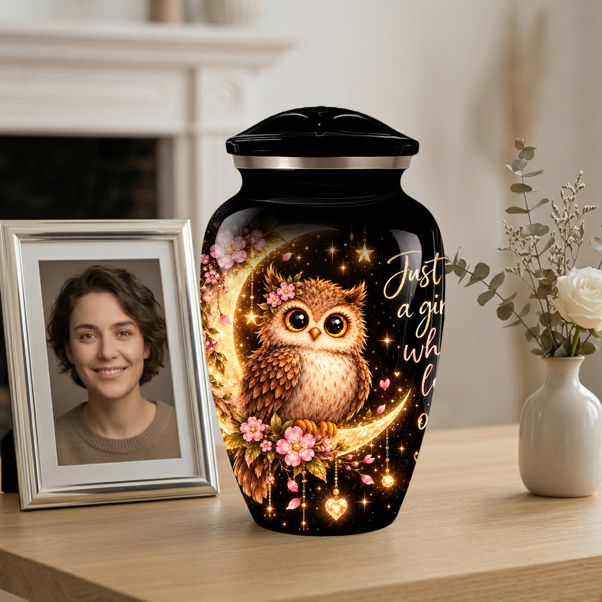 Owl Cremation Urn for Ashes | Personalized Owl Memorial Urn | Cute Bird Funeral Urn