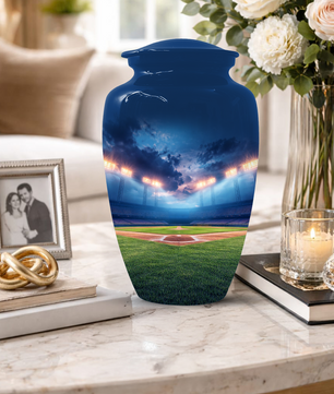 Baseball Urn for Ashes, Custom Baseball Memorial Urn, Stadium Cremation Urn
