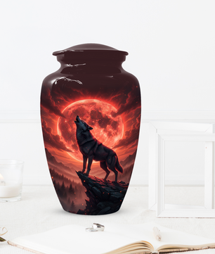 Wolf Urn for Dad – Custom Howling Wolf Cremation Urns for Ashes