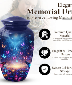 Butterfly Urn for Mom | Beautiful Butterfly Cremation Large Urn for Mother