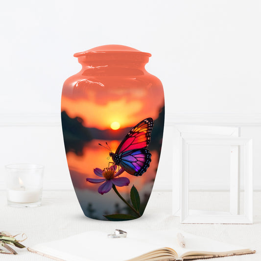 Butterfly Sunset Urn for Human Ashes | Butterfly Sunset Cremation Urn