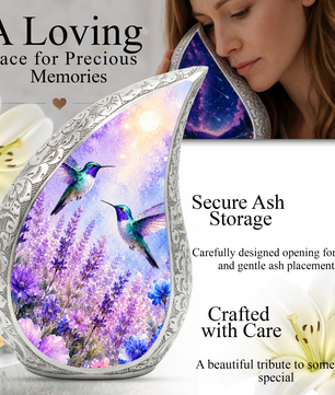 Hummingbird Urn for Adult Ashes | Beautiful Hummingbird Adult Cremation Urn