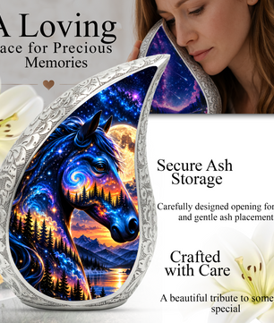 Adult Cremation Urn for Ashes, Horse Memorial Urn, Horse Lover Urn, Personalized Adult Urn for Ashes