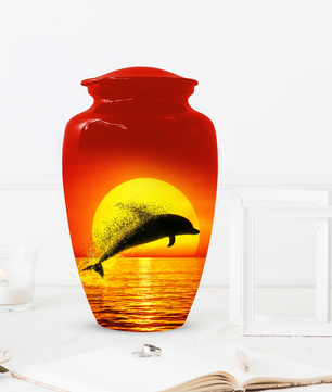 Dolphin Urn for Ashes | Adult Cremation Urn | Custom Memorial Urn for Human Ashes