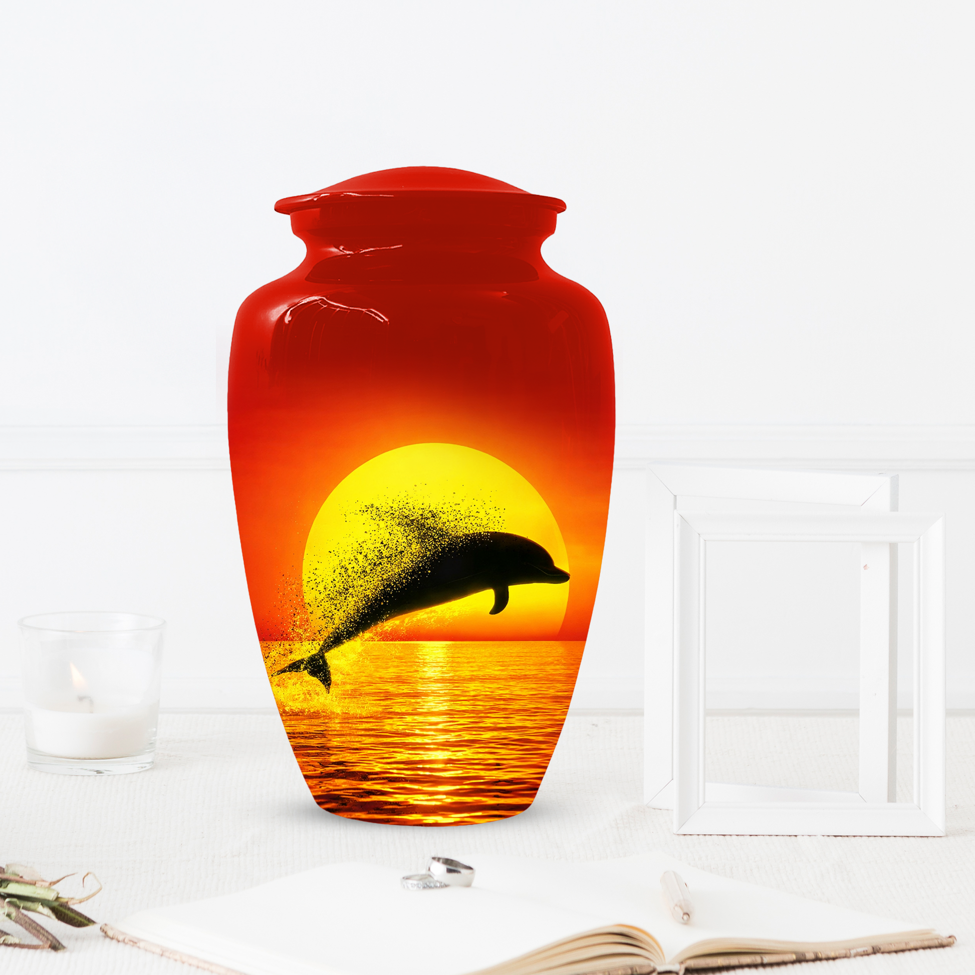 Dolphin Urn for Ashes | Adult Cremation Urn | Custom Memorial Urn for Human Ashes